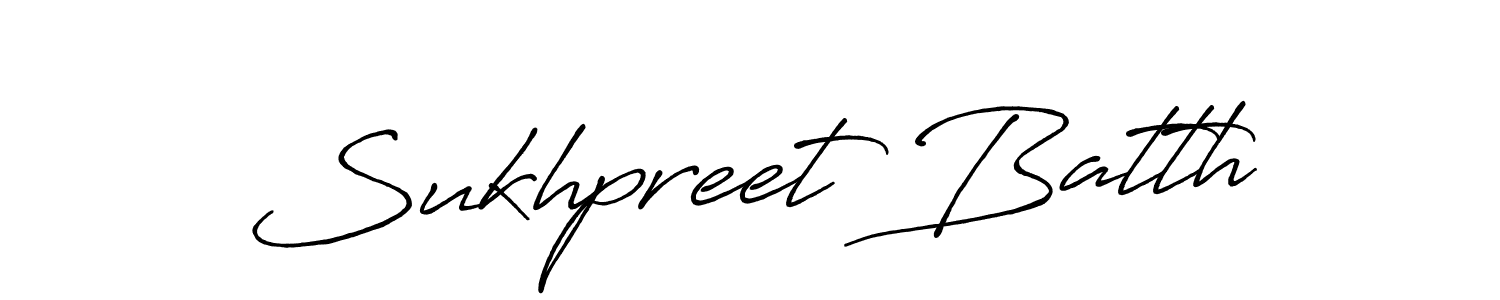 Similarly Antro_Vectra_Bolder is the best handwritten signature design. Signature creator online .You can use it as an online autograph creator for name Sukhpreet Batth. Sukhpreet Batth signature style 7 images and pictures png