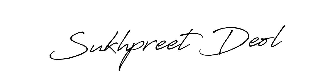 Create a beautiful signature design for name Sukhpreet Deol. With this signature (Antro_Vectra_Bolder) fonts, you can make a handwritten signature for free. Sukhpreet Deol signature style 7 images and pictures png