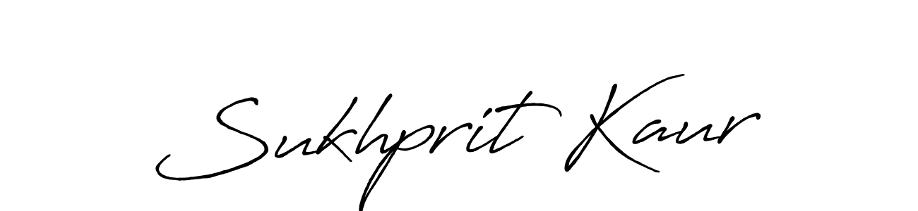 Create a beautiful signature design for name Sukhprit Kaur. With this signature (Antro_Vectra_Bolder) fonts, you can make a handwritten signature for free. Sukhprit Kaur signature style 7 images and pictures png