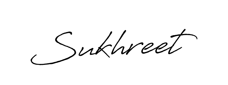 Sukhreet stylish signature style. Best Handwritten Sign (Antro_Vectra_Bolder) for my name. Handwritten Signature Collection Ideas for my name Sukhreet. Sukhreet signature style 7 images and pictures png