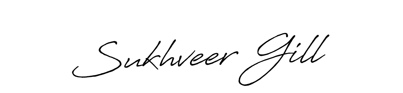 Design your own signature with our free online signature maker. With this signature software, you can create a handwritten (Antro_Vectra_Bolder) signature for name Sukhveer Gill. Sukhveer Gill signature style 7 images and pictures png