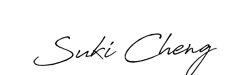 Antro_Vectra_Bolder is a professional signature style that is perfect for those who want to add a touch of class to their signature. It is also a great choice for those who want to make their signature more unique. Get Suki Cheng name to fancy signature for free. Suki Cheng signature style 7 images and pictures png