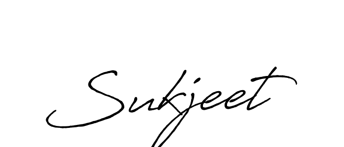 Create a beautiful signature design for name Sukjeet. With this signature (Antro_Vectra_Bolder) fonts, you can make a handwritten signature for free. Sukjeet signature style 7 images and pictures png