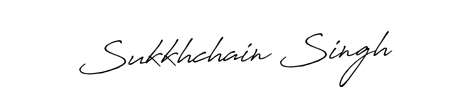 Sukkhchain Singh stylish signature style. Best Handwritten Sign (Antro_Vectra_Bolder) for my name. Handwritten Signature Collection Ideas for my name Sukkhchain Singh. Sukkhchain Singh signature style 7 images and pictures png