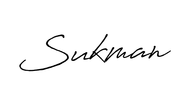 Sukman stylish signature style. Best Handwritten Sign (Antro_Vectra_Bolder) for my name. Handwritten Signature Collection Ideas for my name Sukman. Sukman signature style 7 images and pictures png