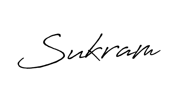 How to make Sukram signature? Antro_Vectra_Bolder is a professional autograph style. Create handwritten signature for Sukram name. Sukram signature style 7 images and pictures png