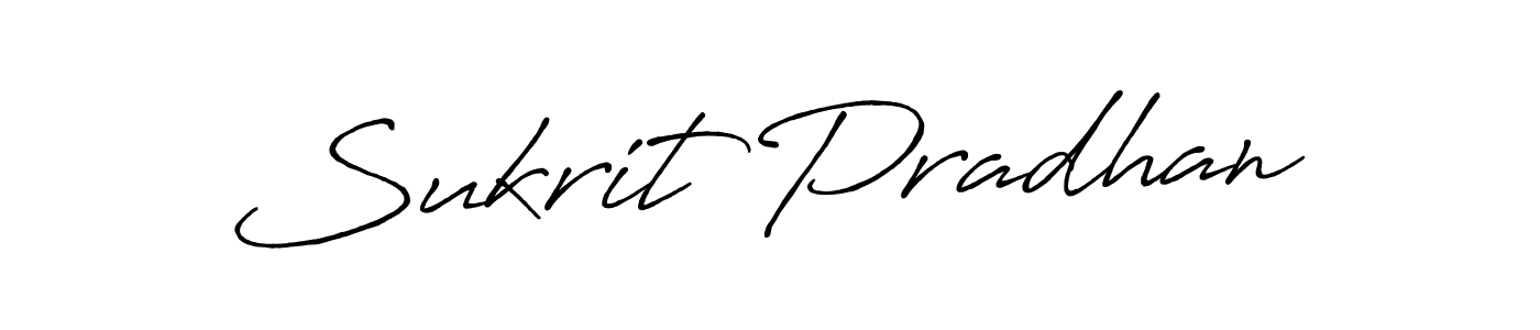 Make a beautiful signature design for name Sukrit Pradhan. With this signature (Antro_Vectra_Bolder) style, you can create a handwritten signature for free. Sukrit Pradhan signature style 7 images and pictures png