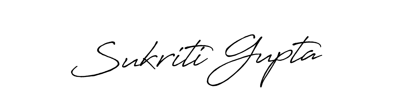 Make a beautiful signature design for name Sukriti Gupta. With this signature (Antro_Vectra_Bolder) style, you can create a handwritten signature for free. Sukriti Gupta signature style 7 images and pictures png