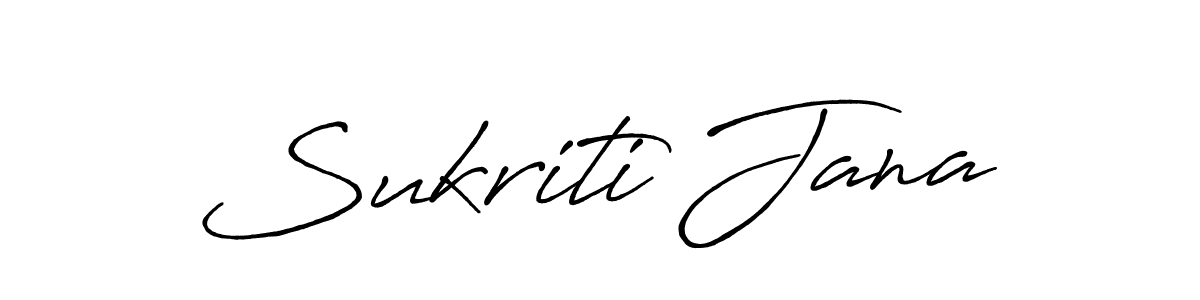 How to make Sukriti Jana name signature. Use Antro_Vectra_Bolder style for creating short signs online. This is the latest handwritten sign. Sukriti Jana signature style 7 images and pictures png