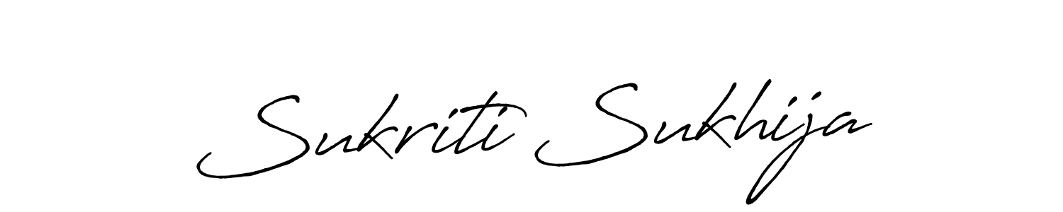 Make a short Sukriti Sukhija signature style. Manage your documents anywhere anytime using Antro_Vectra_Bolder. Create and add eSignatures, submit forms, share and send files easily. Sukriti Sukhija signature style 7 images and pictures png