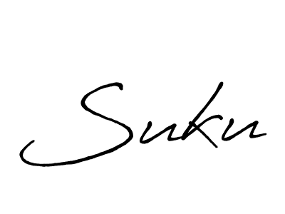 Use a signature maker to create a handwritten signature online. With this signature software, you can design (Antro_Vectra_Bolder) your own signature for name Suku. Suku signature style 7 images and pictures png