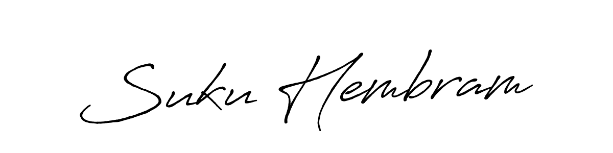 Also we have Suku Hembram name is the best signature style. Create professional handwritten signature collection using Antro_Vectra_Bolder autograph style. Suku Hembram signature style 7 images and pictures png