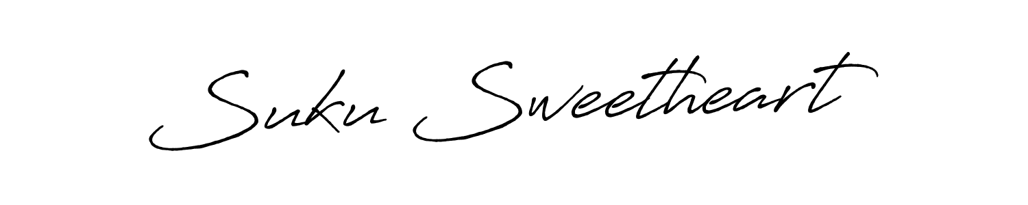 Suku Sweetheart stylish signature style. Best Handwritten Sign (Antro_Vectra_Bolder) for my name. Handwritten Signature Collection Ideas for my name Suku Sweetheart. Suku Sweetheart signature style 7 images and pictures png