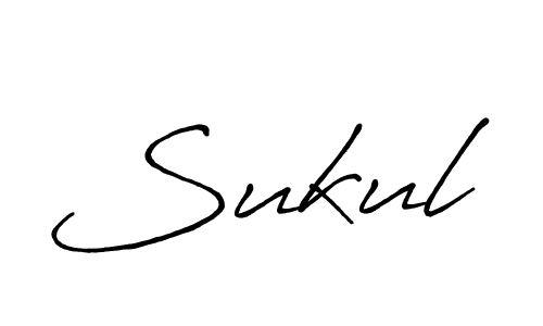 How to make Sukul signature? Antro_Vectra_Bolder is a professional autograph style. Create handwritten signature for Sukul name. Sukul signature style 7 images and pictures png