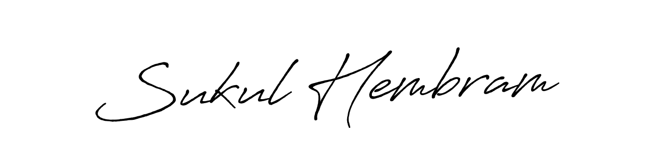 Use a signature maker to create a handwritten signature online. With this signature software, you can design (Antro_Vectra_Bolder) your own signature for name Sukul Hembram. Sukul Hembram signature style 7 images and pictures png