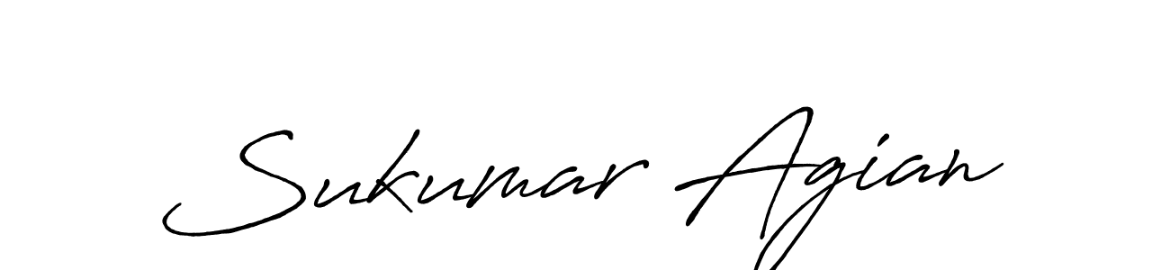 How to make Sukumar Agian name signature. Use Antro_Vectra_Bolder style for creating short signs online. This is the latest handwritten sign. Sukumar Agian signature style 7 images and pictures png