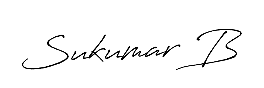 Make a beautiful signature design for name Sukumar B. With this signature (Antro_Vectra_Bolder) style, you can create a handwritten signature for free. Sukumar B signature style 7 images and pictures png