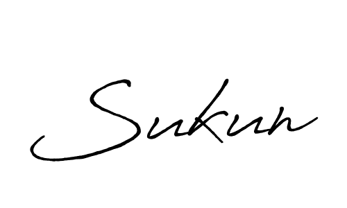 How to make Sukun name signature. Use Antro_Vectra_Bolder style for creating short signs online. This is the latest handwritten sign. Sukun signature style 7 images and pictures png