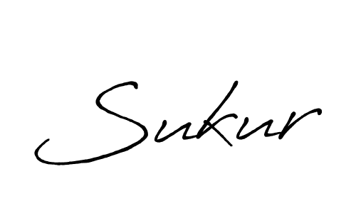 How to make Sukur name signature. Use Antro_Vectra_Bolder style for creating short signs online. This is the latest handwritten sign. Sukur signature style 7 images and pictures png