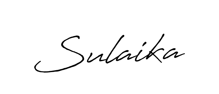 How to make Sulaika signature? Antro_Vectra_Bolder is a professional autograph style. Create handwritten signature for Sulaika name. Sulaika signature style 7 images and pictures png