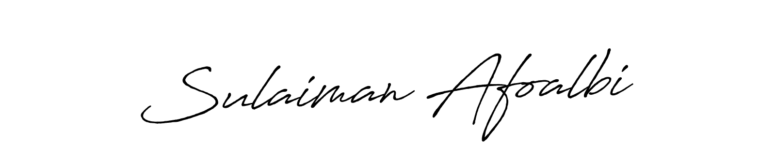 Also we have Sulaiman Afoalbi name is the best signature style. Create professional handwritten signature collection using Antro_Vectra_Bolder autograph style. Sulaiman Afoalbi signature style 7 images and pictures png