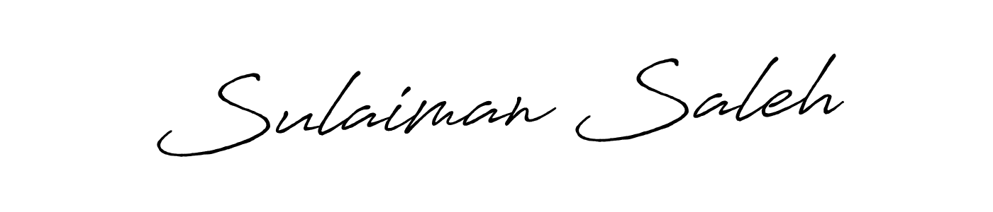 The best way (Antro_Vectra_Bolder) to make a short signature is to pick only two or three words in your name. The name Sulaiman Saleh include a total of six letters. For converting this name. Sulaiman Saleh signature style 7 images and pictures png