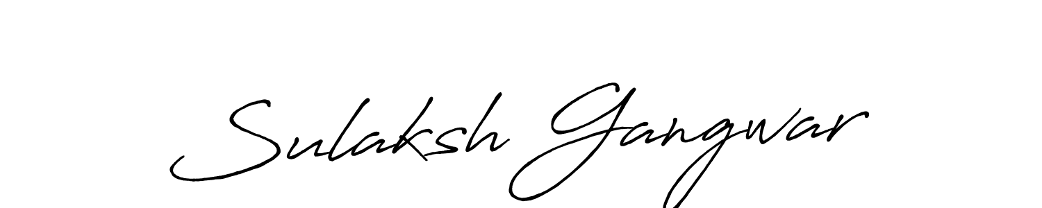 Also You can easily find your signature by using the search form. We will create Sulaksh Gangwar name handwritten signature images for you free of cost using Antro_Vectra_Bolder sign style. Sulaksh Gangwar signature style 7 images and pictures png