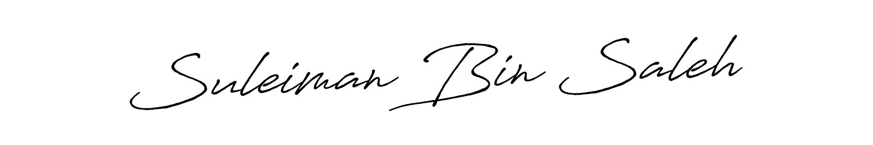Create a beautiful signature design for name Suleiman Bin Saleh. With this signature (Antro_Vectra_Bolder) fonts, you can make a handwritten signature for free. Suleiman Bin Saleh signature style 7 images and pictures png