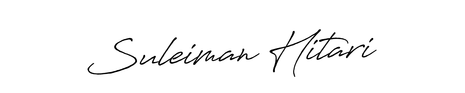 Make a short Suleiman Hitari signature style. Manage your documents anywhere anytime using Antro_Vectra_Bolder. Create and add eSignatures, submit forms, share and send files easily. Suleiman Hitari signature style 7 images and pictures png