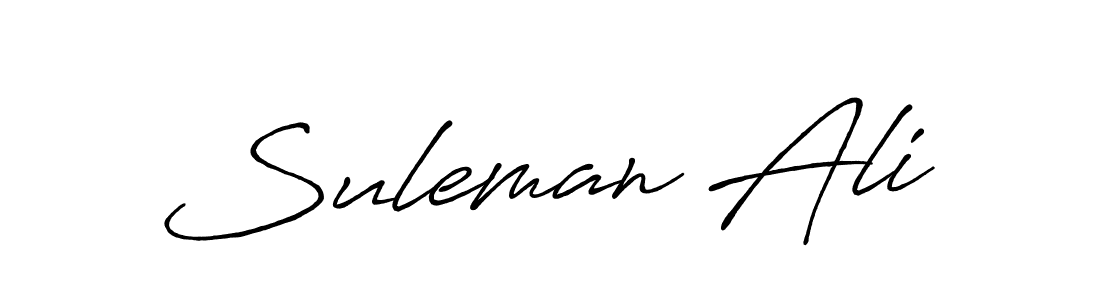 Design your own signature with our free online signature maker. With this signature software, you can create a handwritten (Antro_Vectra_Bolder) signature for name Suleman Ali. Suleman Ali signature style 7 images and pictures png