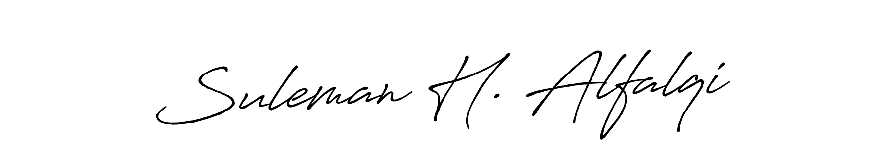 Design your own signature with our free online signature maker. With this signature software, you can create a handwritten (Antro_Vectra_Bolder) signature for name Suleman H. Alfalqi. Suleman H. Alfalqi signature style 7 images and pictures png