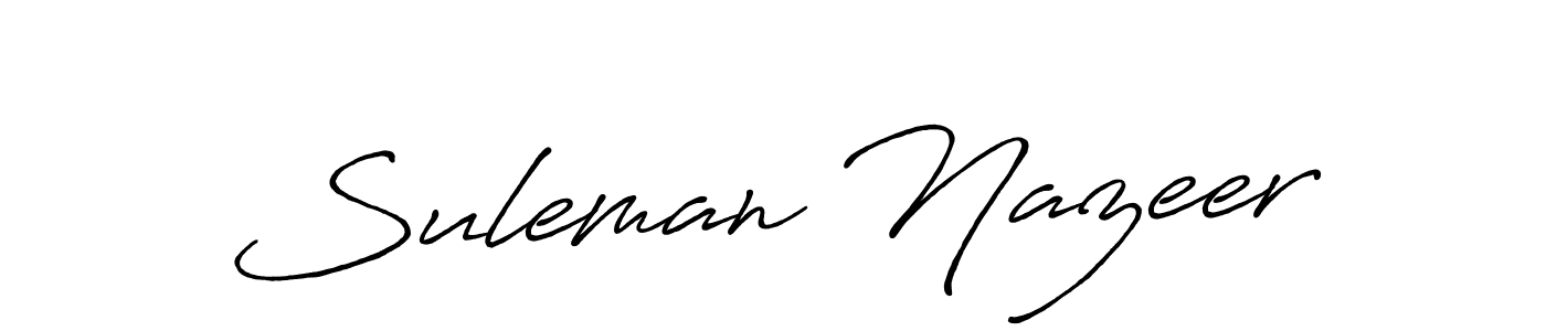 Antro_Vectra_Bolder is a professional signature style that is perfect for those who want to add a touch of class to their signature. It is also a great choice for those who want to make their signature more unique. Get Suleman Nazeer name to fancy signature for free. Suleman Nazeer signature style 7 images and pictures png