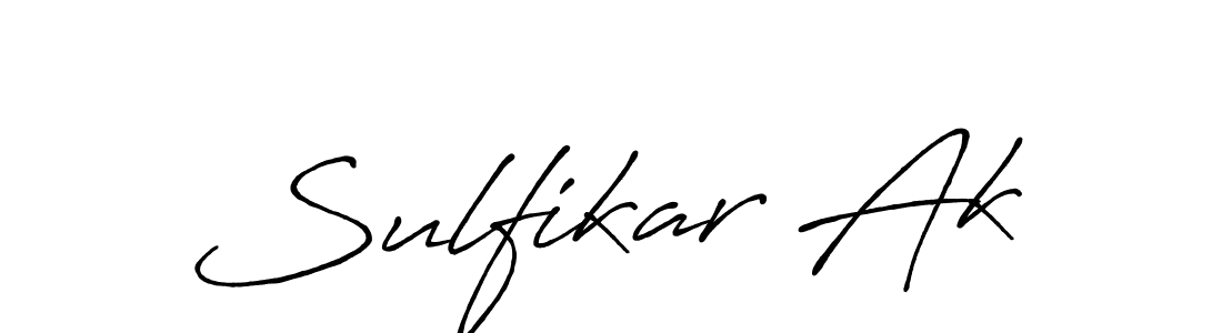 Antro_Vectra_Bolder is a professional signature style that is perfect for those who want to add a touch of class to their signature. It is also a great choice for those who want to make their signature more unique. Get Sulfikar Ak name to fancy signature for free. Sulfikar Ak signature style 7 images and pictures png