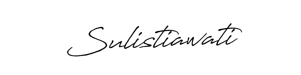Design your own signature with our free online signature maker. With this signature software, you can create a handwritten (Antro_Vectra_Bolder) signature for name Sulistiawati. Sulistiawati signature style 7 images and pictures png
