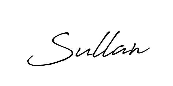 Create a beautiful signature design for name Sullan. With this signature (Antro_Vectra_Bolder) fonts, you can make a handwritten signature for free. Sullan signature style 7 images and pictures png