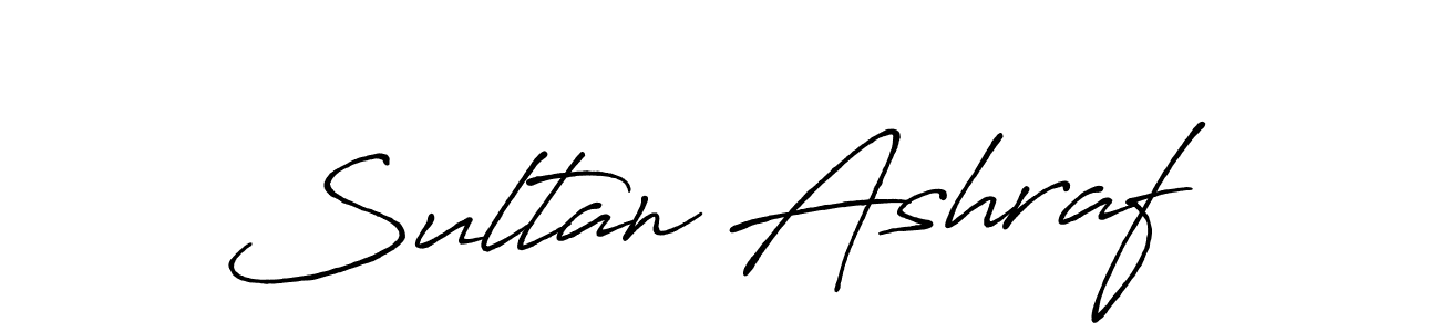 How to make Sultan Ashraf name signature. Use Antro_Vectra_Bolder style for creating short signs online. This is the latest handwritten sign. Sultan Ashraf signature style 7 images and pictures png