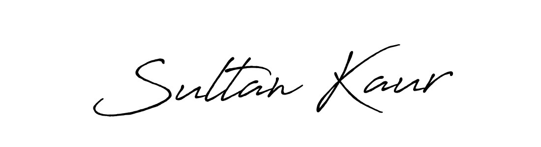 Create a beautiful signature design for name Sultan Kaur. With this signature (Antro_Vectra_Bolder) fonts, you can make a handwritten signature for free. Sultan Kaur signature style 7 images and pictures png