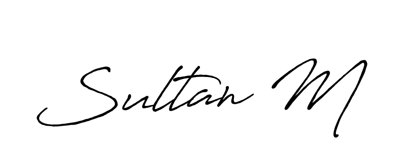 Use a signature maker to create a handwritten signature online. With this signature software, you can design (Antro_Vectra_Bolder) your own signature for name Sultan M. Sultan M signature style 7 images and pictures png