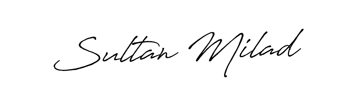 Also we have Sultan Milad name is the best signature style. Create professional handwritten signature collection using Antro_Vectra_Bolder autograph style. Sultan Milad signature style 7 images and pictures png