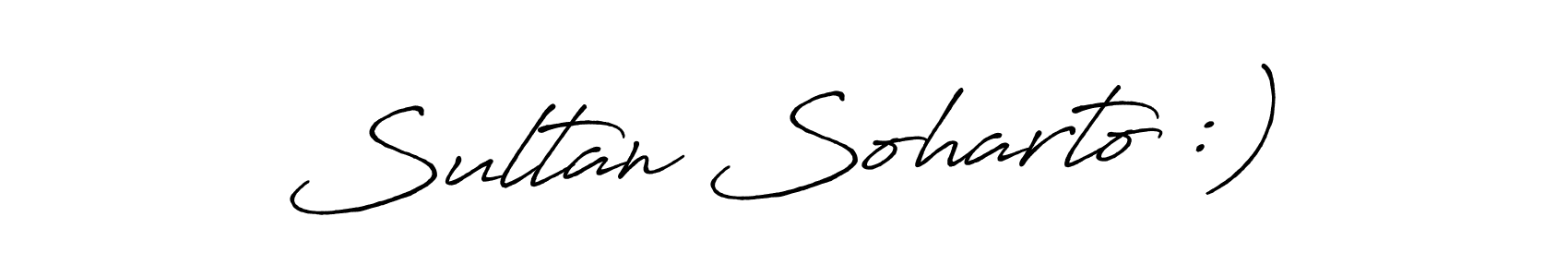 Make a beautiful signature design for name Sultan Soharto :). With this signature (Antro_Vectra_Bolder) style, you can create a handwritten signature for free. Sultan Soharto :) signature style 7 images and pictures png