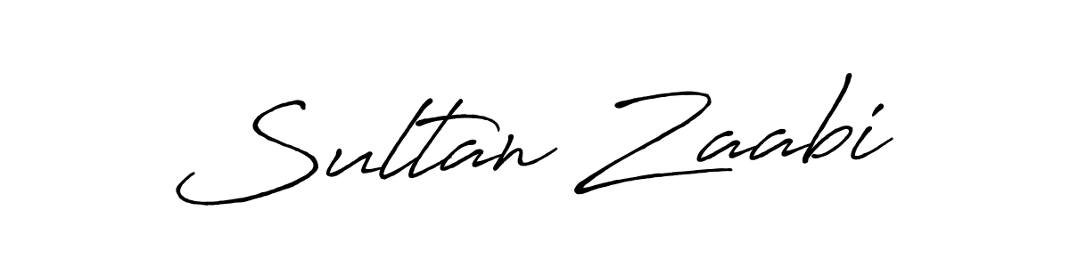 Make a beautiful signature design for name Sultan Zaabi. With this signature (Antro_Vectra_Bolder) style, you can create a handwritten signature for free. Sultan Zaabi signature style 7 images and pictures png