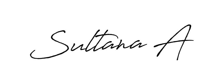 Use a signature maker to create a handwritten signature online. With this signature software, you can design (Antro_Vectra_Bolder) your own signature for name Sultana A. Sultana A signature style 7 images and pictures png
