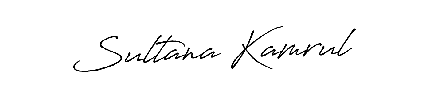 Make a beautiful signature design for name Sultana Kamrul. With this signature (Antro_Vectra_Bolder) style, you can create a handwritten signature for free. Sultana Kamrul signature style 7 images and pictures png