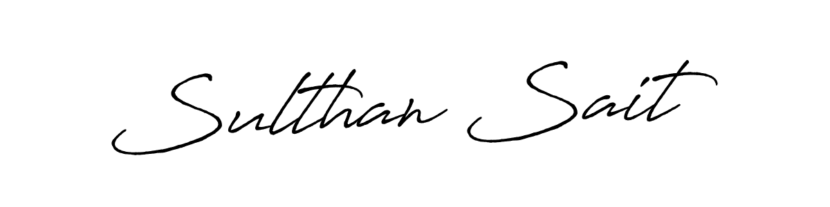 How to make Sulthan Sait name signature. Use Antro_Vectra_Bolder style for creating short signs online. This is the latest handwritten sign. Sulthan Sait signature style 7 images and pictures png