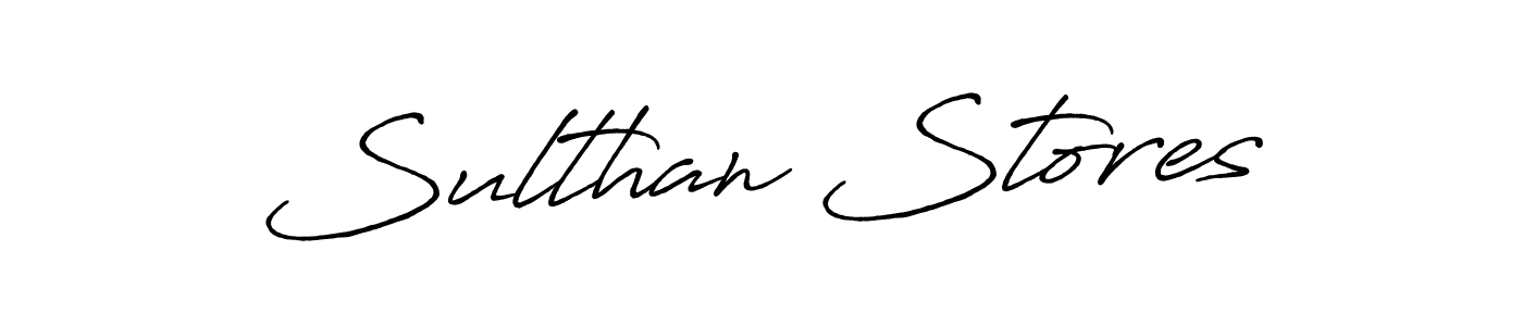 Use a signature maker to create a handwritten signature online. With this signature software, you can design (Antro_Vectra_Bolder) your own signature for name Sulthan Stores. Sulthan Stores signature style 7 images and pictures png