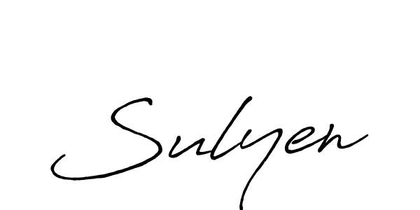 Create a beautiful signature design for name Sulyen. With this signature (Antro_Vectra_Bolder) fonts, you can make a handwritten signature for free. Sulyen signature style 7 images and pictures png