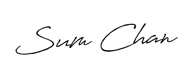 Use a signature maker to create a handwritten signature online. With this signature software, you can design (Antro_Vectra_Bolder) your own signature for name Sum Chan. Sum Chan signature style 7 images and pictures png