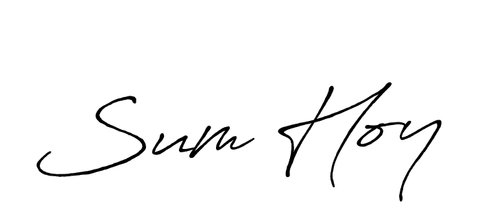 Design your own signature with our free online signature maker. With this signature software, you can create a handwritten (Antro_Vectra_Bolder) signature for name Sum Hoy. Sum Hoy signature style 7 images and pictures png