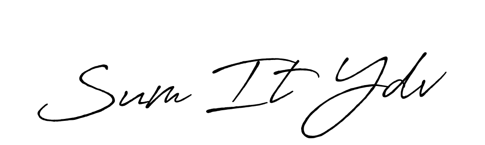 Also we have Sum It Ydv name is the best signature style. Create professional handwritten signature collection using Antro_Vectra_Bolder autograph style. Sum It Ydv signature style 7 images and pictures png