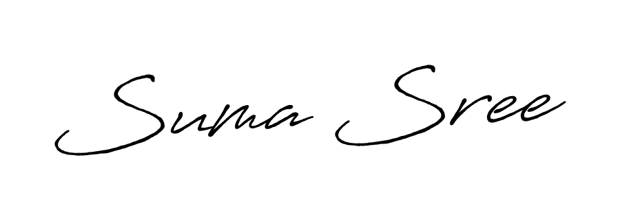 Make a beautiful signature design for name Suma Sree. With this signature (Antro_Vectra_Bolder) style, you can create a handwritten signature for free. Suma Sree signature style 7 images and pictures png